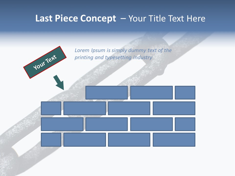 Frozen Chain Isolated On White Background PowerPoint Template