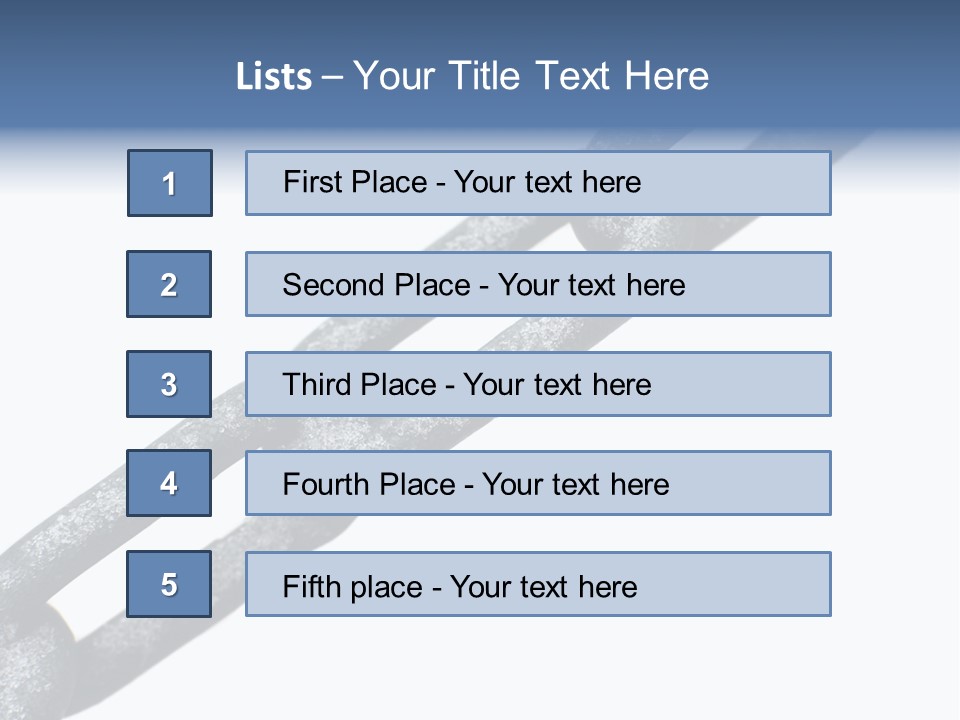 Frozen Chain Isolated On White Background PowerPoint Template