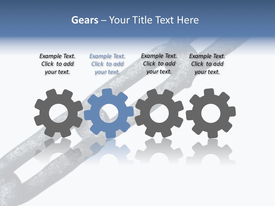 Frozen Chain Isolated On White Background PowerPoint Template