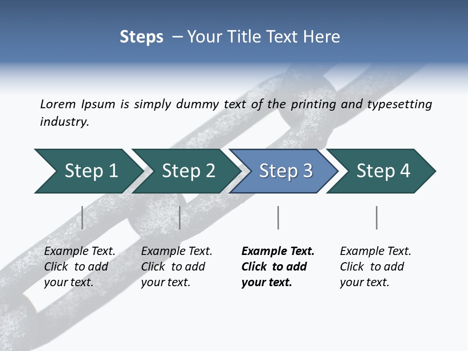 Frozen Chain Isolated On White Background PowerPoint Template