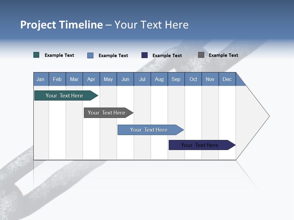 Frozen Chain Isolated On White Background PowerPoint Template