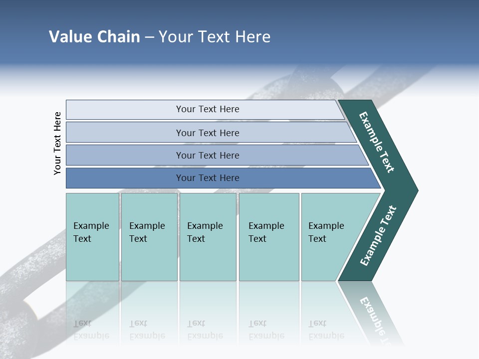 Frozen Chain Isolated On White Background PowerPoint Template