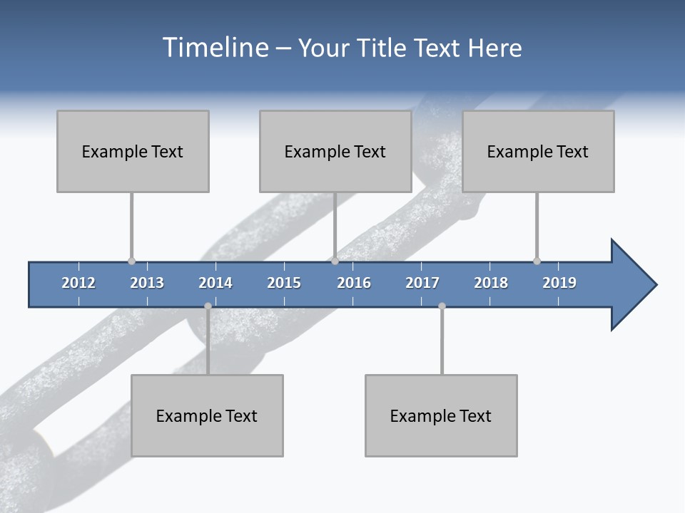 Frozen Chain Isolated On White Background PowerPoint Template