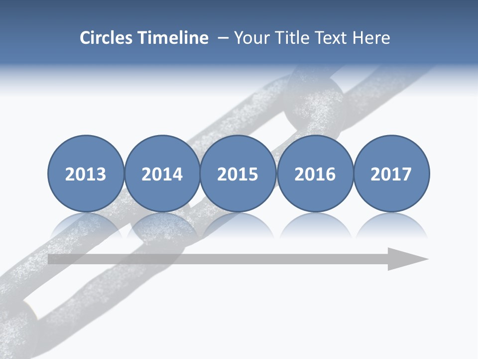 Frozen Chain Isolated On White Background PowerPoint Template