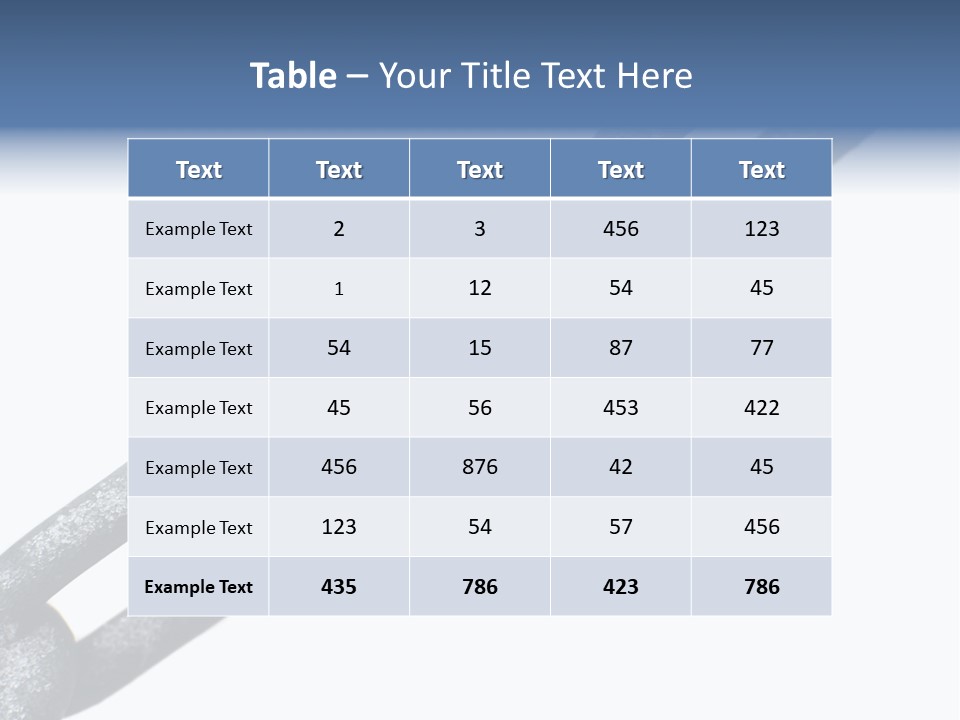 Frozen Chain Isolated On White Background PowerPoint Template