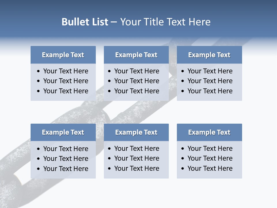 Frozen Chain Isolated On White Background PowerPoint Template