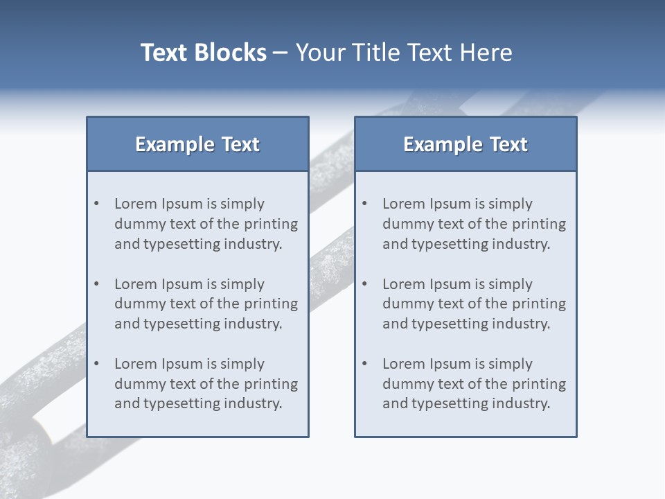 Frozen Chain Isolated On White Background PowerPoint Template