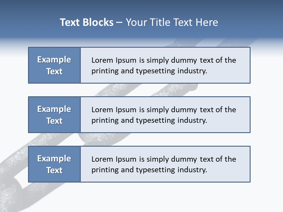Frozen Chain Isolated On White Background PowerPoint Template