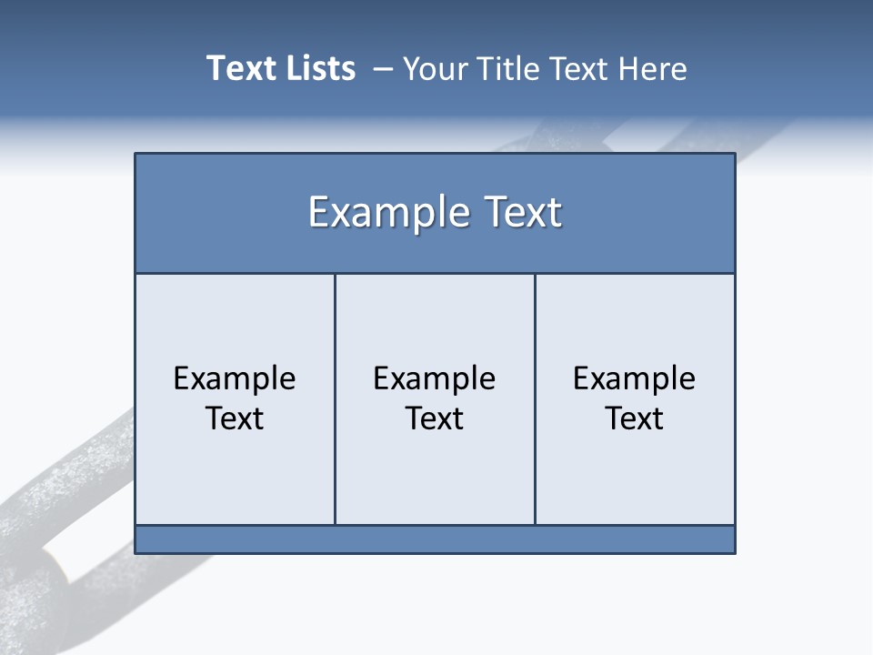 Frozen Chain Isolated On White Background PowerPoint Template