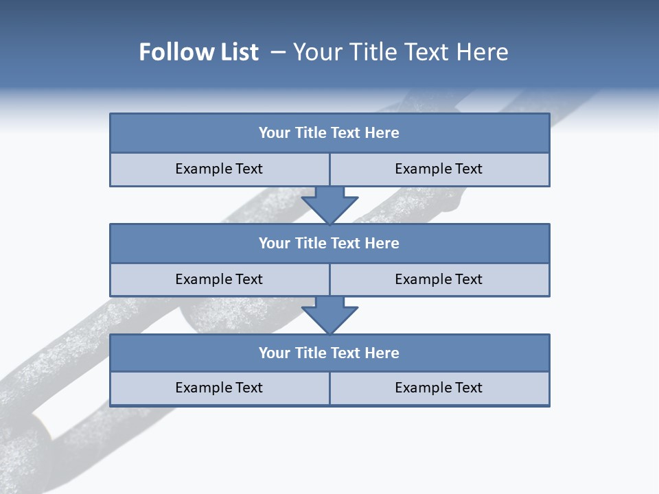 Frozen Chain Isolated On White Background PowerPoint Template