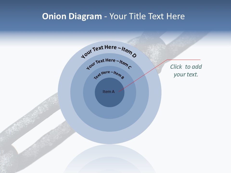 Frozen Chain Isolated On White Background PowerPoint Template