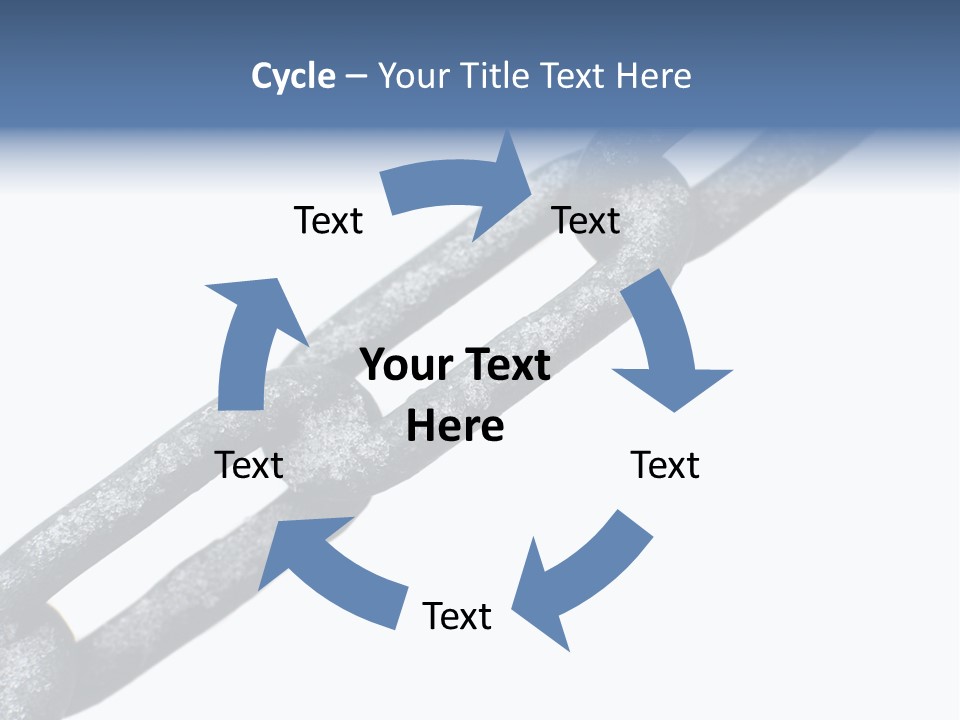 Frozen Chain Isolated On White Background PowerPoint Template