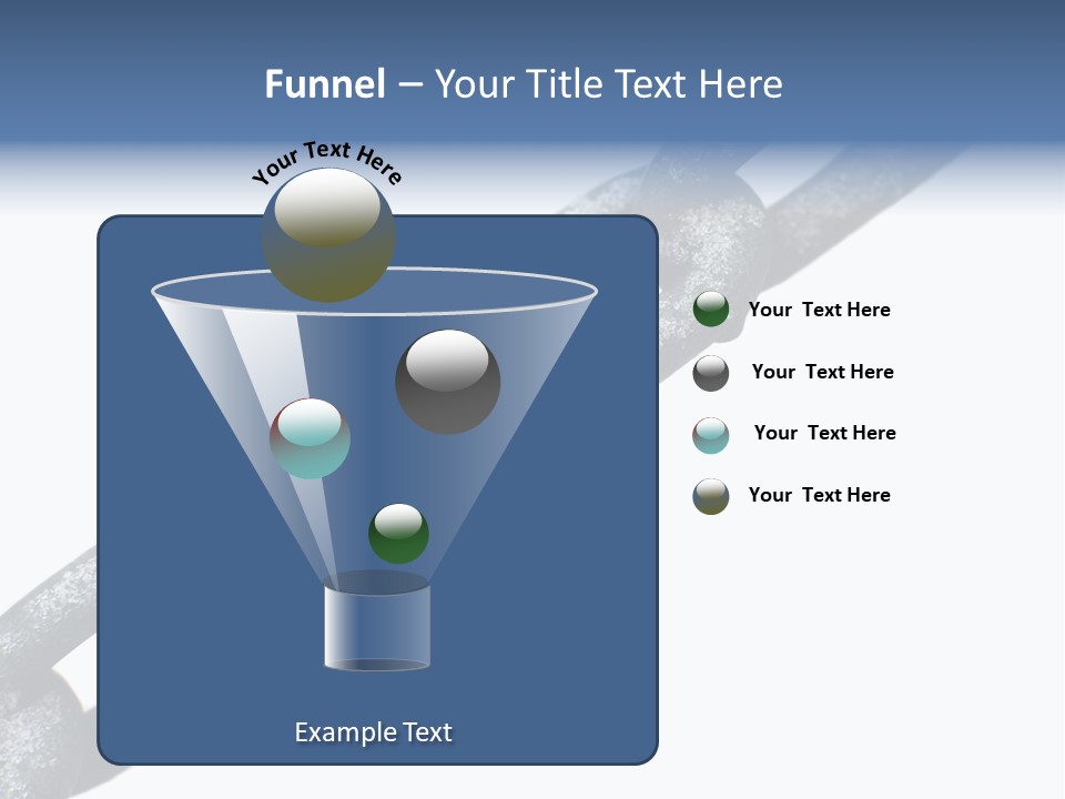 Frozen Chain Isolated On White Background PowerPoint Template