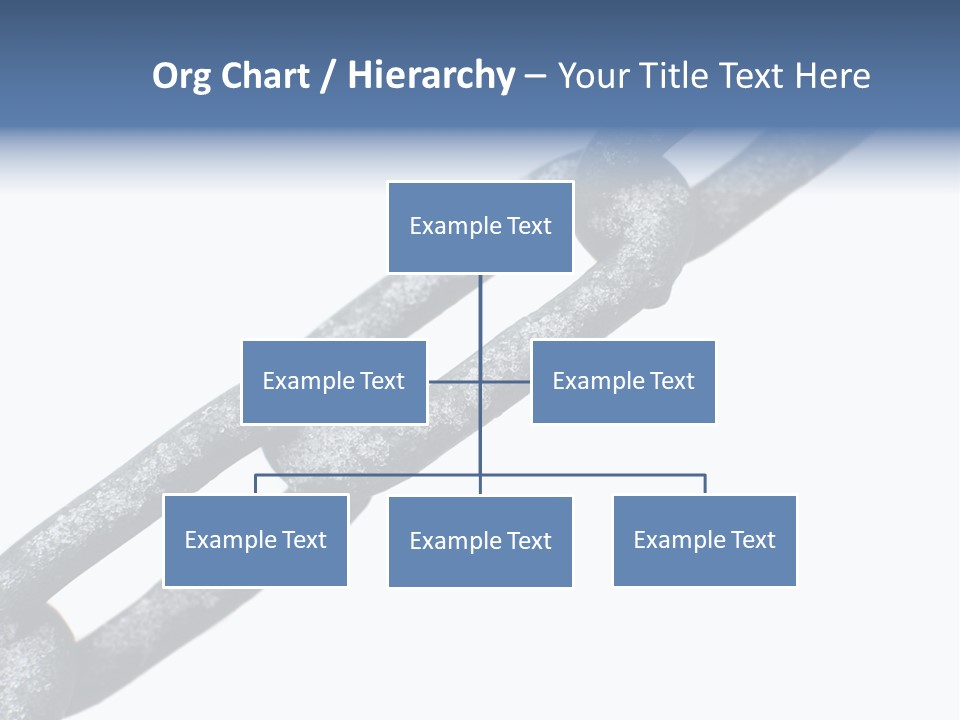 Frozen Chain Isolated On White Background PowerPoint Template