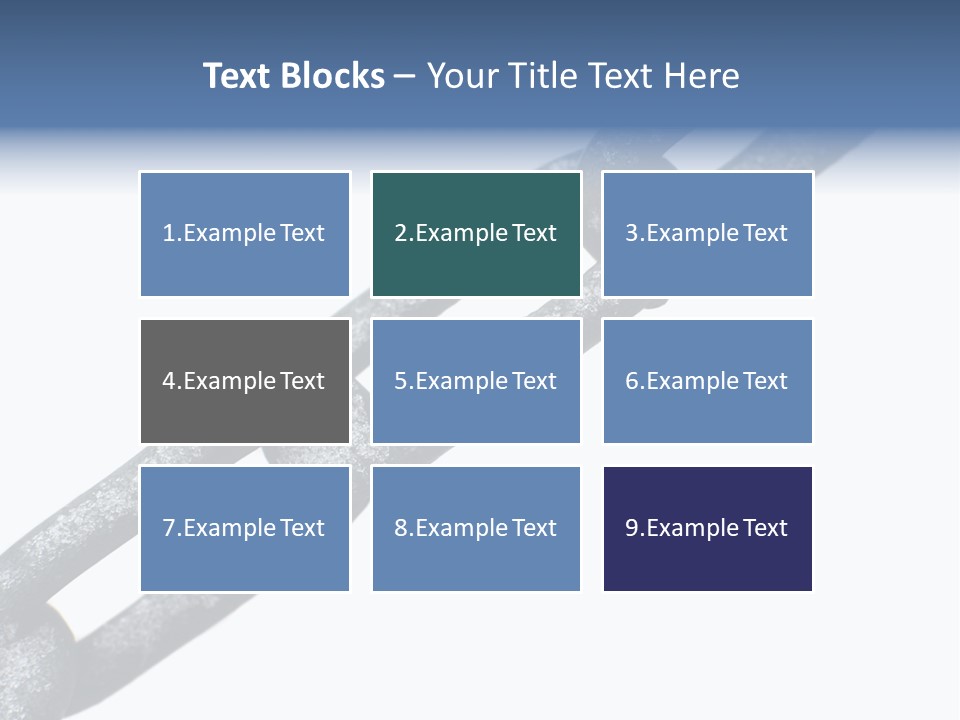 Frozen Chain Isolated On White Background PowerPoint Template