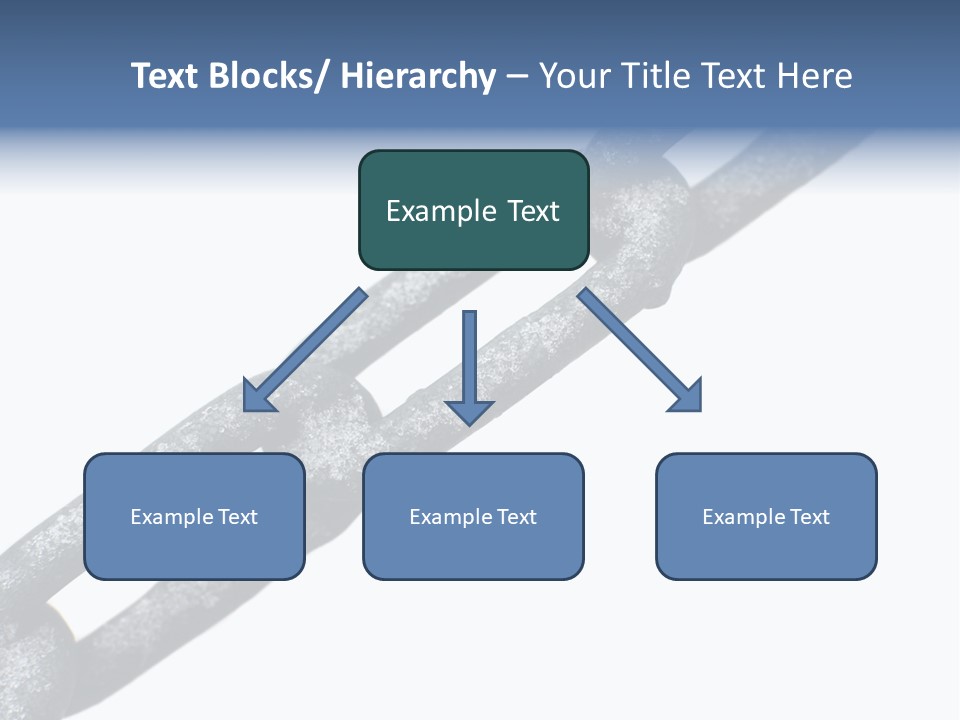 Frozen Chain Isolated On White Background PowerPoint Template