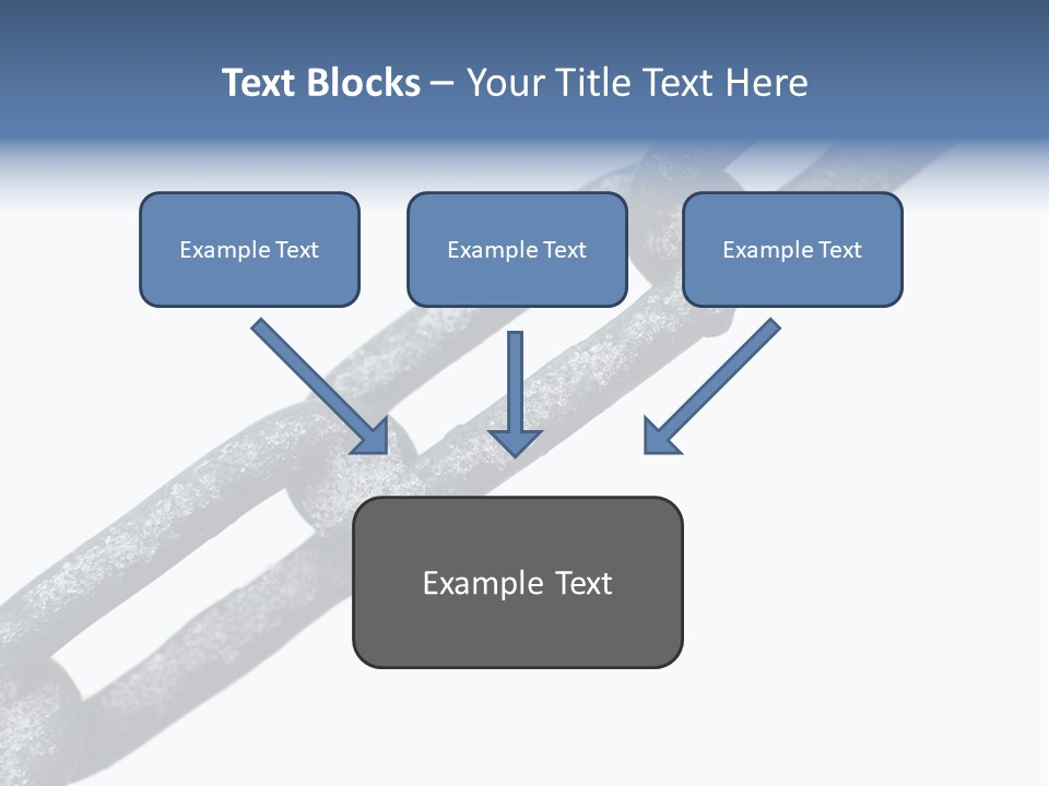 Frozen Chain Isolated On White Background PowerPoint Template