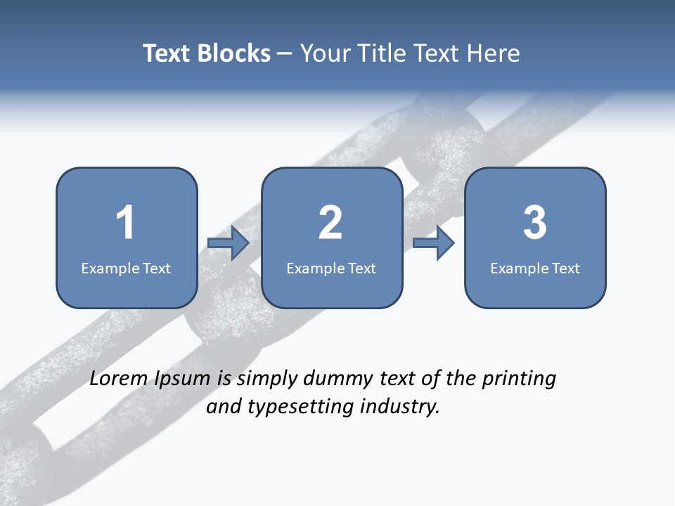 Frozen Chain Isolated On White Background PowerPoint Template