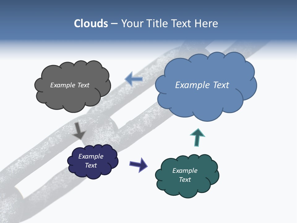 Frozen Chain Isolated On White Background PowerPoint Template