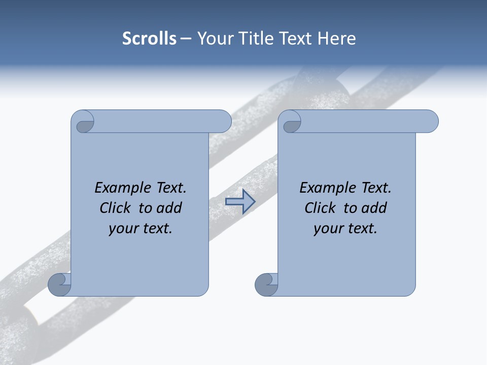 Frozen Chain Isolated On White Background PowerPoint Template