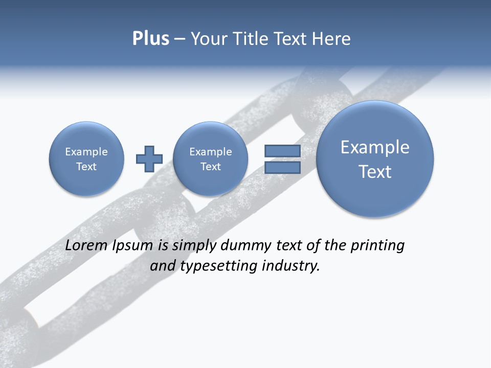 Frozen Chain Isolated On White Background PowerPoint Template