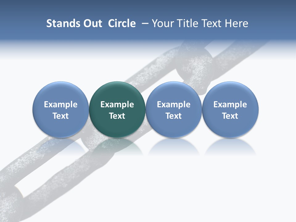 Frozen Chain Isolated On White Background PowerPoint Template