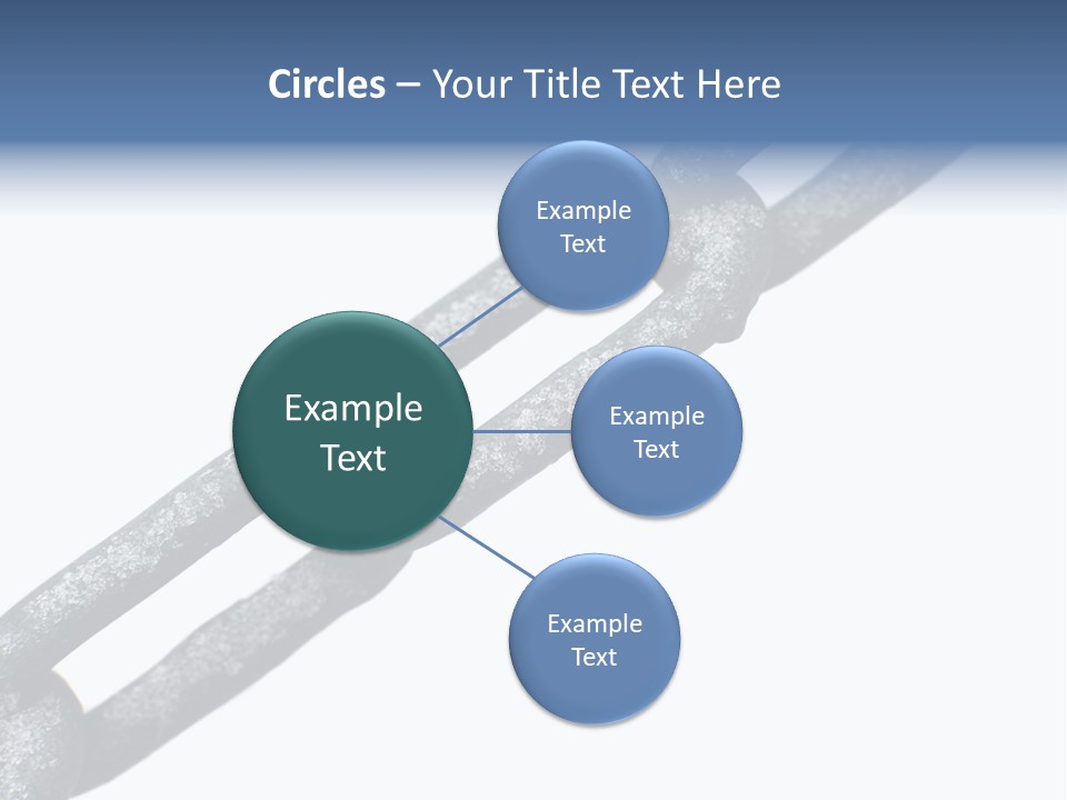 Frozen Chain Isolated On White Background PowerPoint Template