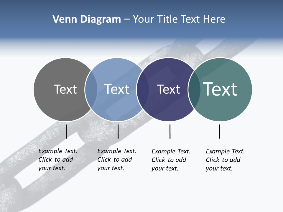 Frozen Chain Isolated On White Background PowerPoint Template