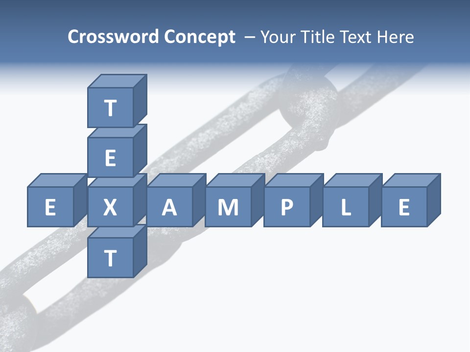 Frozen Chain Isolated On White Background PowerPoint Template