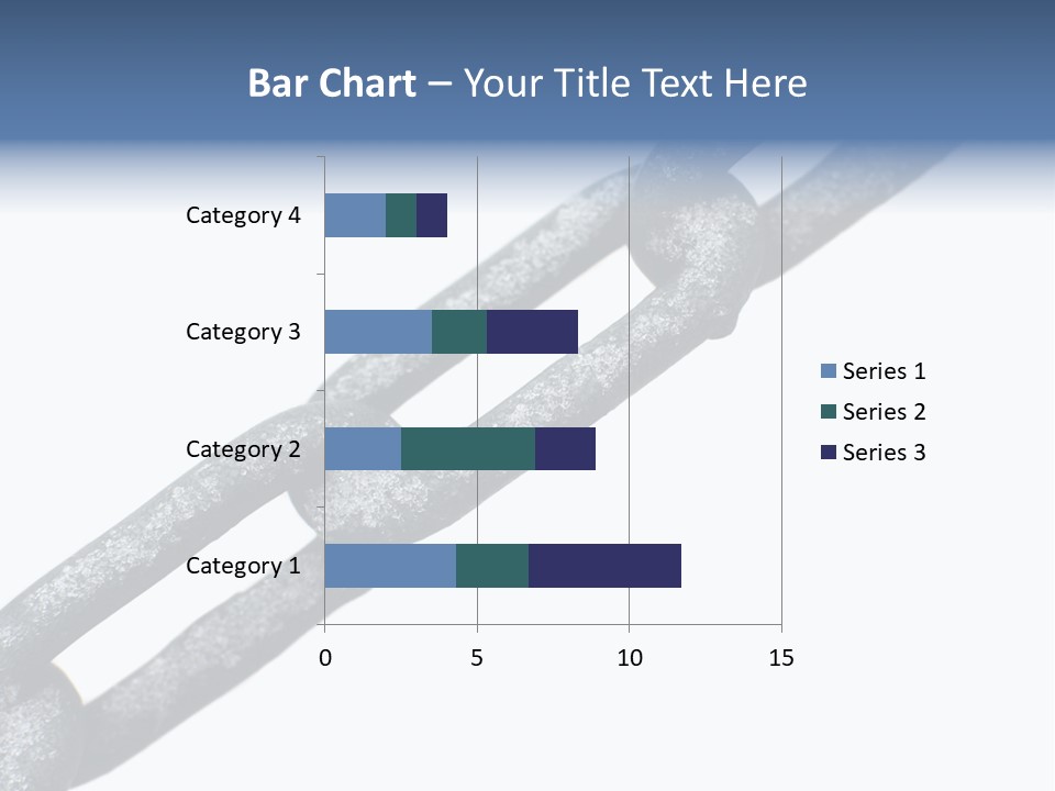 Frozen Chain Isolated On White Background PowerPoint Template