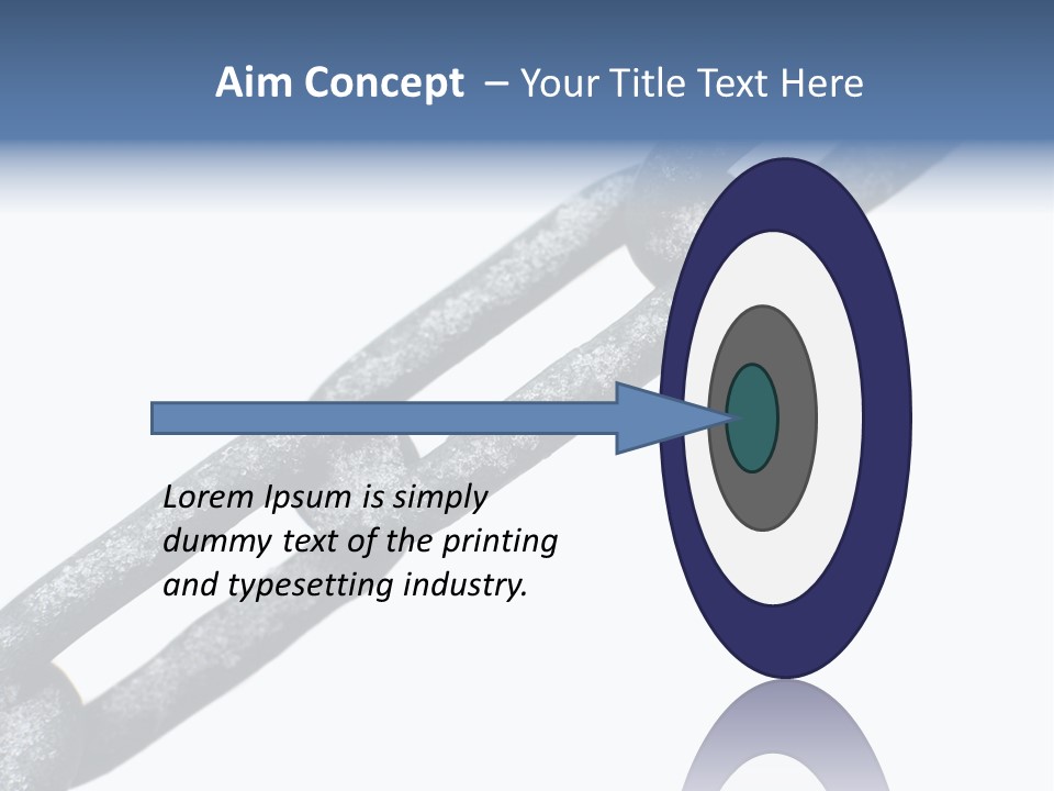 Frozen Chain Isolated On White Background PowerPoint Template