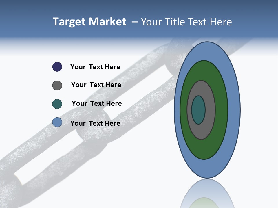 Frozen Chain Isolated On White Background PowerPoint Template