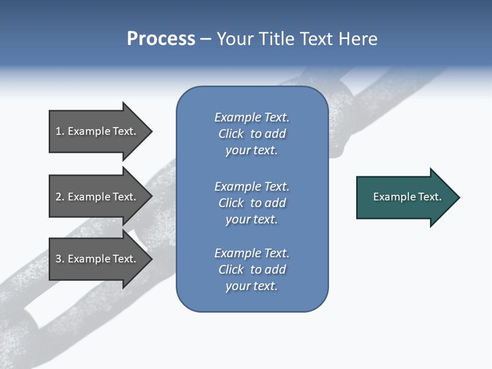 Frozen Chain Isolated On White Background PowerPoint Template
