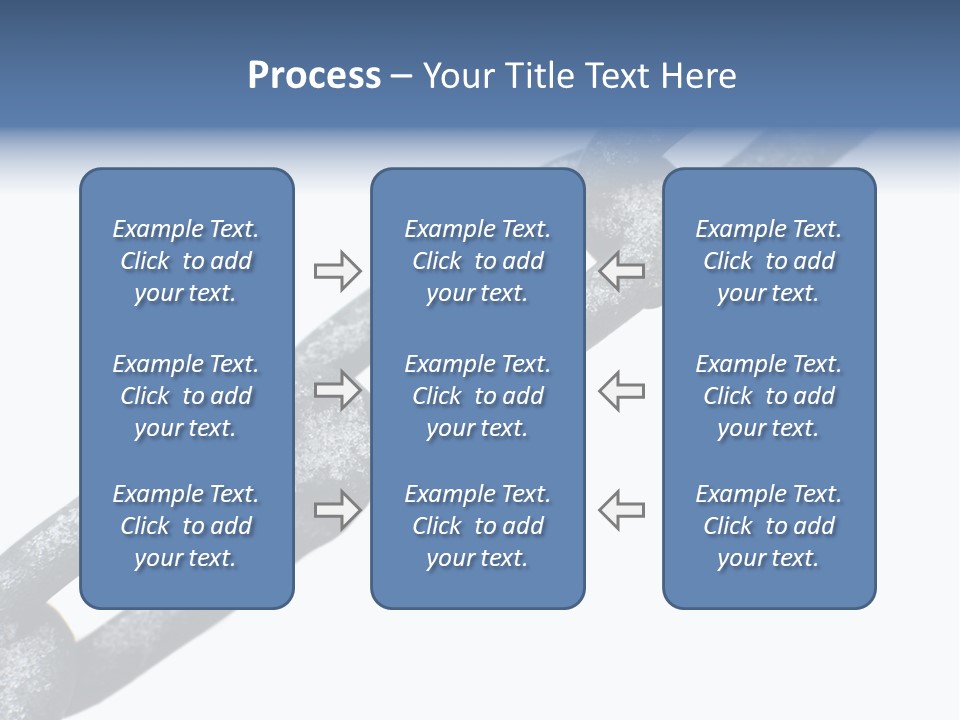 Frozen Chain Isolated On White Background PowerPoint Template