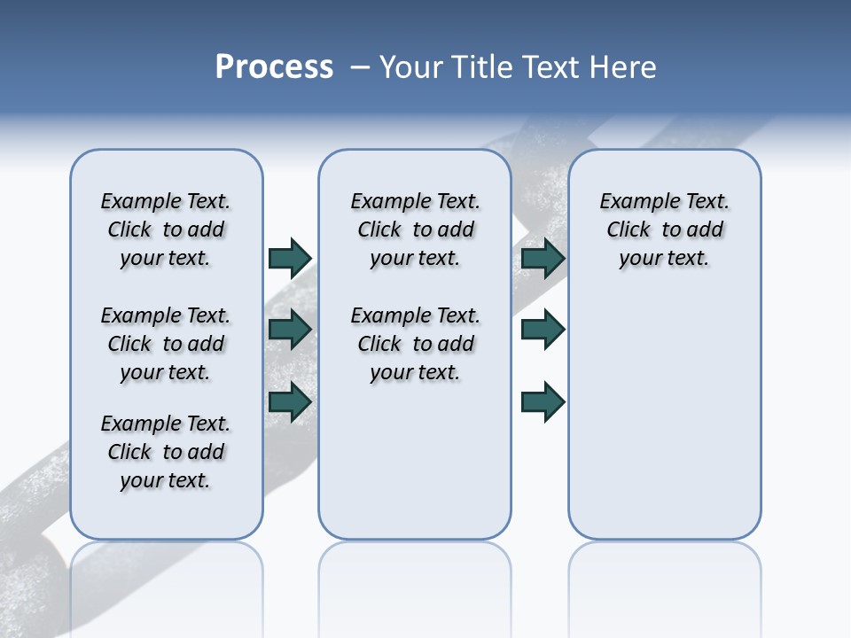 Frozen Chain Isolated On White Background PowerPoint Template