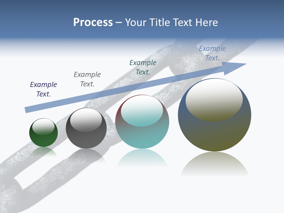 Frozen Chain Isolated On White Background PowerPoint Template