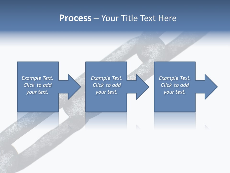 Frozen Chain Isolated On White Background PowerPoint Template
