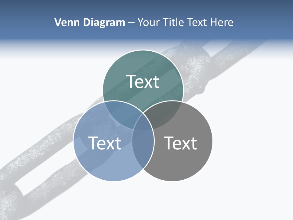 Frozen Chain Isolated On White Background PowerPoint Template