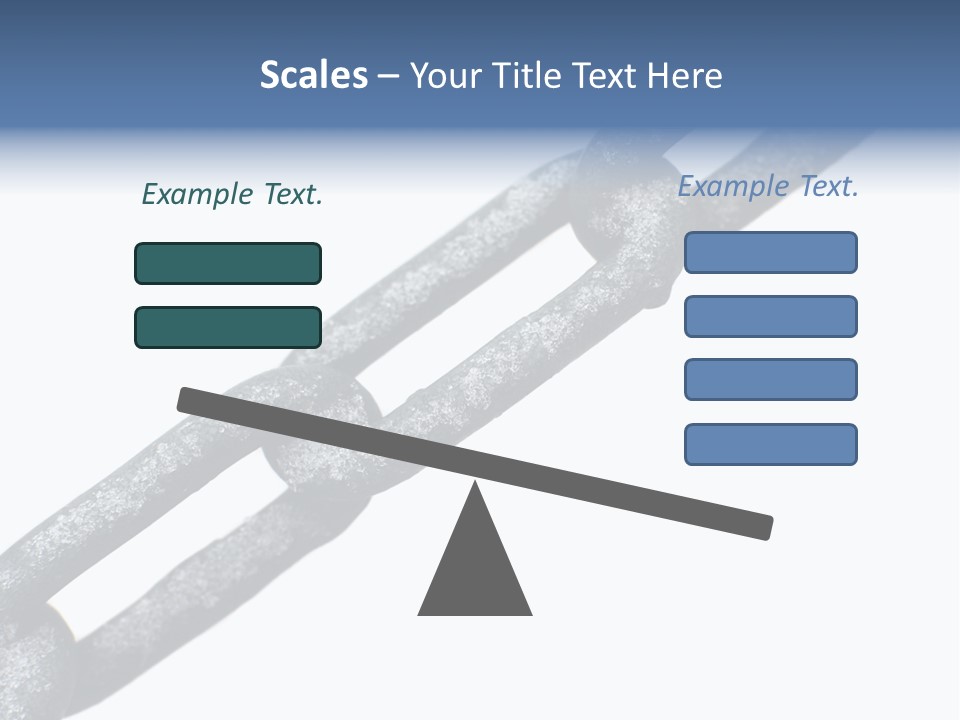 Frozen Chain Isolated On White Background PowerPoint Template