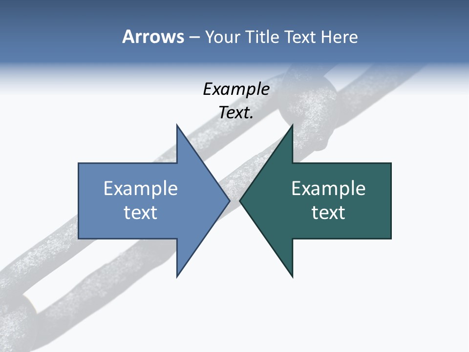 Frozen Chain Isolated On White Background PowerPoint Template