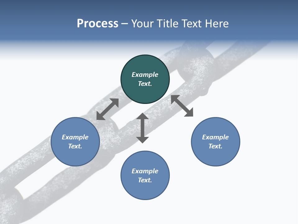 Frozen Chain Isolated On White Background PowerPoint Template