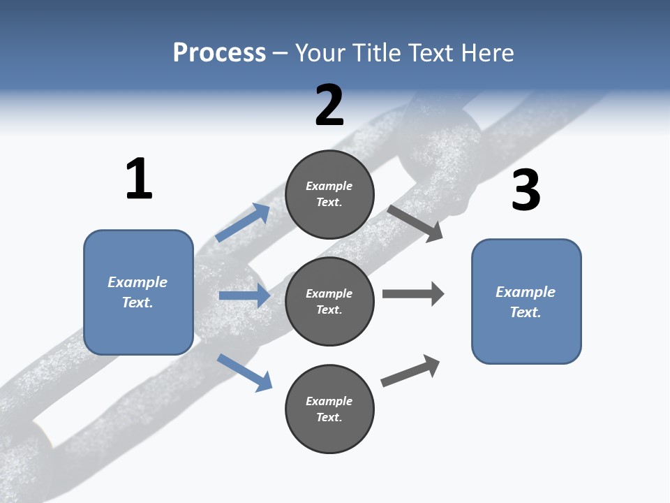 Frozen Chain Isolated On White Background PowerPoint Template