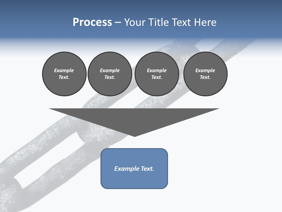 Frozen Chain Isolated On White Background PowerPoint Template