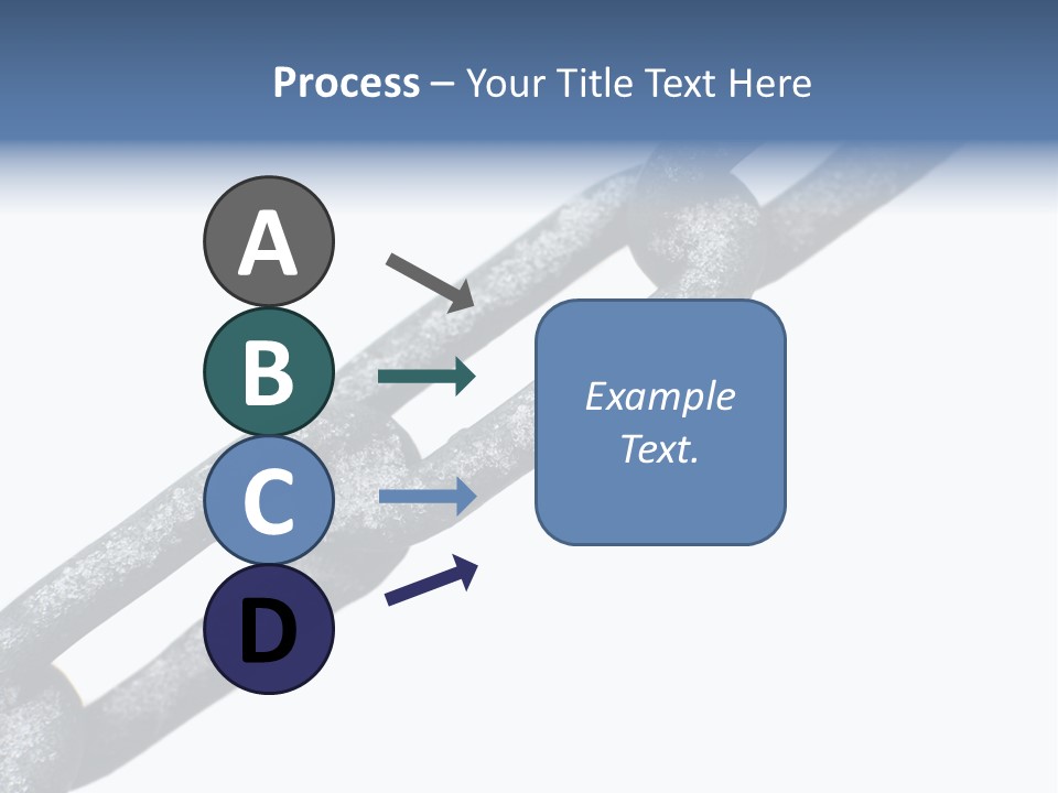 Frozen Chain Isolated On White Background PowerPoint Template