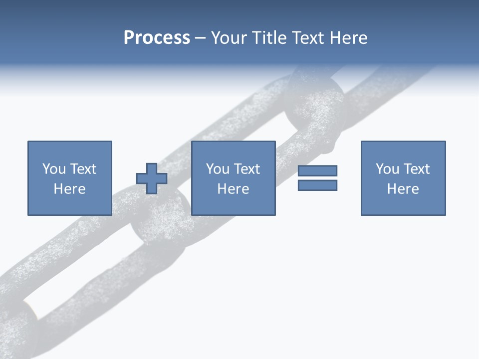 Frozen Chain Isolated On White Background PowerPoint Template