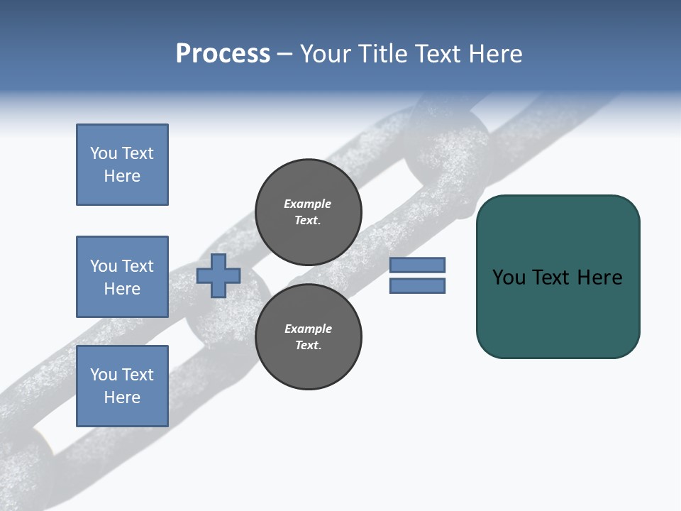 Frozen Chain Isolated On White Background PowerPoint Template