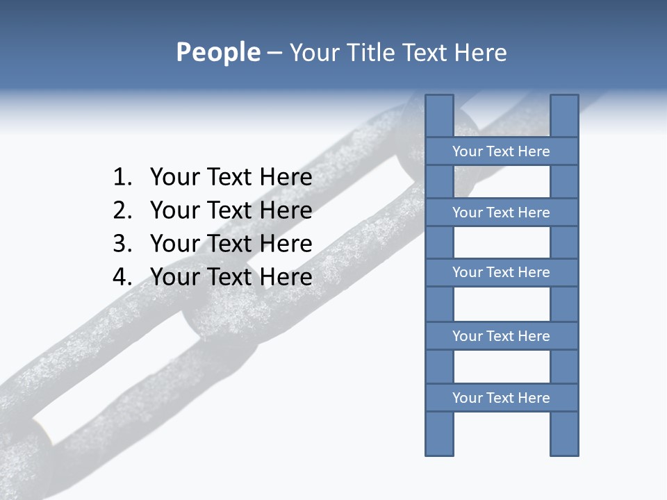 Frozen Chain Isolated On White Background PowerPoint Template