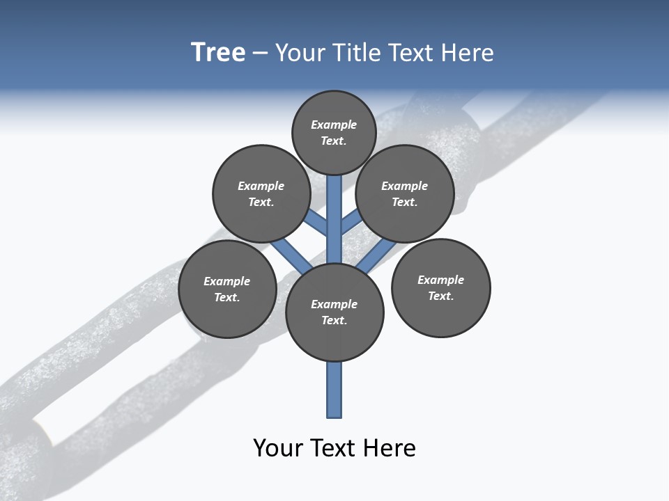 Frozen Chain Isolated On White Background PowerPoint Template