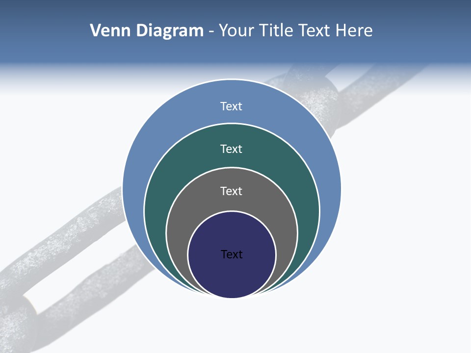 Frozen Chain Isolated On White Background PowerPoint Template