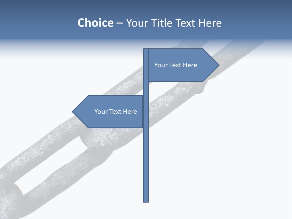 Frozen Chain Isolated On White Background PowerPoint Template